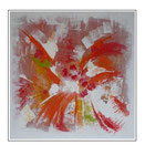 'Explosion of abstract red' Size: 82x82x3