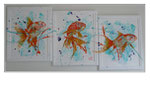 'Swimming across the canvas' Size: 142x67x1,5