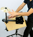 cajon tools sound bridge shaker jingle cymbal splash ständer zusatzinstrument add on spielen weltneuheit 