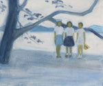 スポーツ少年団　Oil on canvas oil on canvas  380×455mm 個人蔵