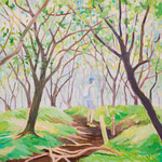 山から川へ   oil on canvas  273×273mm