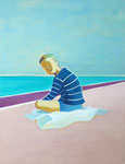 "En vacances à la mer"  Oil on canvas 1160×890mm 2019