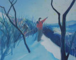 山のあなたの空遠く oil on canvas  220×273mm 個人蔵　private collection
