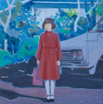  花ざかり　oil on canvas  270×270mm 個人蔵