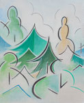 "woods1" Oil on canvas 606×500mm (F12) 2022 個人蔵