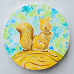 ceramic squirrel   oil on canvas 150mm (直径) 