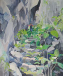 ばりばり岩　the clack    oil on canvas  1620×1303mm