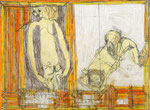 Josef Hofer, ohne Titel, XI 2008, Bleistift und Farbstifte auf Papier, 44 x 60 cm, The Museum of Everything, London 
