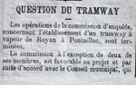 14 novembre 1886 Question du tramway de Royan (1)