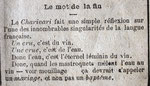 31 janvier 1886 Jeu de mots