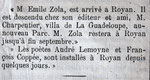 19 septembre 1886 Emile Zola à Royan