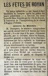 11 sept 1892 Fêtes de Royan, arrivée du ministre