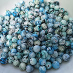 1. Acrylperlen Marmoriert blau 8mm