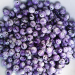 6. Acrylperlen Marmoriert violett 8mm