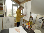 2010 Marian van Zomeren- van Heesewijk op haar atelier aan de Tintlaan 96