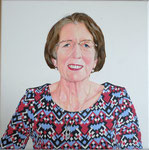 2017  Vrouw op verzoek geschilderd door Marian van Zomeren- van Heesewijk met acrylverf op linnen.