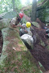 Robert and Chris move the split step into place