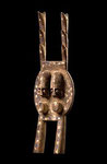 Ijo "o.T. (Tanzmaske)", Anfang 20. Jahrhundert Aufsatzmaske, Nigeria, Holz, Farbspuren 88 x 28,5 x 17 cm / 112,5 cm mit Sockel, Original
