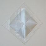 "teca in plexiglas", 1965 Metallrelief 43 x 43 cm in Plexiglasrahmen 60 x 60 x 5 cm