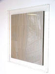 "alluminio teca in plexiglas", 1972 Metallrelief 83 x 81 cm in Plexiglasrahmen 100 x 100 x 5 cm (Sold)