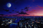 ムーンリバー　トウキョウ/MOON  RIVER  TOKYO　変70号　（032）　島倉仁/Jin Shimakura　acrylgouache and acrylic on board　©KAIDO Co. Ltd.