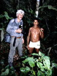 Neo und ich 1987, damals noch etwas ausgehungert und abgemagert bei unserer ersten Regenwaldtour in Santa Cruz.