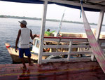 Unsere Freunde legten mit ihrem Boot an.