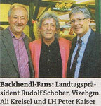 09/2013 Mit LH Peter Kaiser und Landtagspräsident Rudi Schober beim Backhendlfest