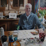 Ulrich (überarbeitet)/ 80x80 cm/ Öl auf Holz/ Januar 2024