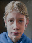 Porträt J. / Öl auf Holz/ 24x30 cm/ April 24