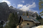 Berggasthof Koča na Gozdu unterhalb des Vršič Passs, Julische Alpen, Slowenien