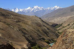 Wakhan-Korridor mit Schadarkette und Pik Karl Marx im Hintergrund, Pamir, Tadschikistan