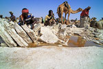 Salzgewinnung am Ass-Ale Salzse, Danakil-Senke, Äthiopien