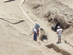 Archeologists working on the site, discovering more and more parts of the huge temples