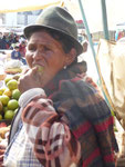 Locals on the market in Pujili