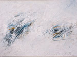 Composition syncrétiques, mine, pastel, gomme sur caséine sur papier 30x24, 1988 ©Didier Rochut