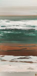 Nuances Emeraudes 1, 50x100cm, Medium Acrylique, 2025