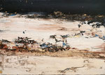 Nuances Bleu Nuit du Gouf, 55x38cm, Medium Acrylique, 2025