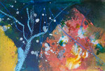 82 o.T. 14x9,5 Aquarell Mischtechnik