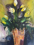 Nr. 14 Tulpen 80 x 60 cm 2018 (Aquarell auf Leinwand)