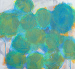 "green bubbles", Acryl auf Leinwand, 40 x 44 cm