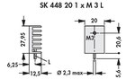 Fischer Elektronik SK 448 20 1 x M3 L  基板取付用押出成形ヒートシンク