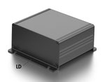 AKGシリーズ 黒アルマイト 小型アルミケース  固定ストラップ付き Fischer Elektronik
