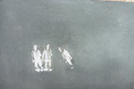 Ontmoeting, blinddruk krijt papier, ongeveer 8cmx16cm, € 150,-