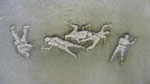 Slagveld 2, blinddruk krijt papier, ongeveer 8cmx16cm, € 150,-