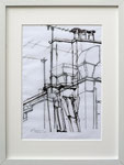 "Mazagran Noir", 2019. Felt tip marker on tracing paper over printed paper, 29,7 x 21 cm, (41 x 31 cm, framed) 50€
