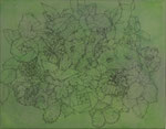 「臓器」アクリル、色鉛筆、墨、パネルに紙　31.8×41.0㎝