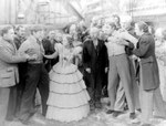 with Charles Bickford and Randolph Scott