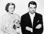 publicity for 'The Awful Truth' with Cary Grant and Asta