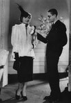on the set of 'The Awful Truth' with costume designer Robert Kalloch